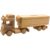 Dekohelden24 Sustainable mobile wood money box, money box as truck, semi-trailer – money box, children’s money box, lorry, economy transporter, saddle truck made of beech wood, L/W/H 31 x 5 x 10 cm.