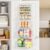 Delamu White Narrow 6-Tier Over the Door Pantry Organizer, Adjustable Metal Hanging Spice Rack, Cabinet Door Organizer for Kitchen, Bathroom, Laundry Room, 12.5