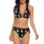 Delerain Women’s Two Piece Swimsuit Sexy Halter White Geese Orange Carrots Bikini Sets Triangle Swimsuits Swimwear Bathing Suit, XS