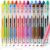 deli Colored Pens, 24 Pcs 0.5mm Fine Point Retractable Multicolor Pens