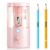 Deli Electric Pencil Sharpener, Fully Automatic Pencil Sharpener for 6.9-8mm No.2 & Colored Pencils, Auto in & Out, Rechargeable Hands-Free Sharpener for Classroom, Home, Office, Pink