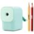 Deli Manual Pencil Sharpener for Classroom, 6.9-11mm No.2 /Colored Pencils, Auto-in Design with 5 Adjustable Settings for Students, Home, Office, Green
