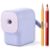 Deli Manual Pencil Sharpener for Classroom, 6.9-11mm No.2 /Colored Pencils, Auto-in Design with 5 Adjustable Settings for Students, Home, Office, Purple