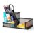 deli Mesh Desk Organizer Office Supplies Caddy with Pencil Holder and Storage Baskets for Desktop Accessories, 3 Compartments, Black (Pack of 24)