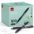 deli Pens Bulk, 100 Pcs Retractable Gel Pens Medium Point 0.7mm, Smooth Writing with Fast Dry Black Ink, No Bleed, Comfort Grip & Pocket Clip for School, Office, Home Supplies