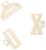 DENICRAAS Pearl hair claw,hair clips,Cute hair claw,girl hair claw,Clamp clip 3P (RANDOM DESIGNS) Hair Claw (White