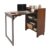 Deroanke Folding Desk with Storage Shelves, Hidden Desk Cabinet