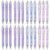 DERTE 24 Pcs Kpop Ballpoint Pens Kpop Party Favors Print Ballpoint Pens Purple Writing Pen with 4 Different Patterns for Students Back to School Accessories Stationery Supplies Birthday Party Gifts