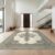 Design&I 3’x5′ Beige Retro Lattice Frame Farmhouse Washable Accent Rug