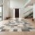 Design&I 8’x10′ Muted Grays and Checkered Abstract Washable Area Rug