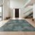 Design&I 8’x10′ Teal Blossom Floral Tufted Design Washable Area Rug