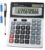 Desk Calculator 12 Digit Extra Large LCD Display, Touch Comfortable with Big Buttons, PXY Two Way Power Battery and Solar Standard Function Office Calculators