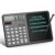 Desk Calculator with 7″ LCD Writing Tablet, Stable Foldable Kickstand with Ergonomic 15° Viewing Angle, 12-Digit Large Display, Solar & Battery Dual Power, 2-in-1 Notepad Calculator -Black