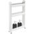 Deskium 3 Tiers Slim Rolling Storage Cart, 3.5 Inches Slim Slide Out Bathroom Organizer Cart with Wheels, Narrow Mobile Utility Cart for Laundry Room, Kitchen, Office, Sturdy Tiered Storage Rack