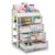 Desk Organizer with 4 Drawer Storage, Desktop Drawers Organizer for Office/School Supplies, Plastic Stationary Makeup Organizer, Desk Storage Box Organizer for Office, School, Bathroom