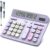 Desktop Calculator with Extra Large 5-Inch LCD Display, 12-Digit Two Way Power Solar & Battery Office Calculator with Big Buttons for Business, Accounting & Home Use(Purple)