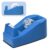 Desktop Office Tape Dispenser, Fits Standard 1-Inch Core Tapes, Weighted Non-Slip Base, Sharp Metal Blade, Smooth Cutting, Adhesive Roll Holder for Office, School, Shop, Home & Business – Bright Blue
