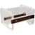 Desktop Tape Dispenser with Serrated Edge, Clear Tape Organizer for Office and Home Use, PS and ABS Plastic, Open Style, Fits Various Tape Widths, Brown, 4.1 x 3.6 x 2.8 in