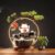 Desktop Water Fountain with Backflow Incense Holder and LED Ring Light, Lucky Cat Ornament for Office and Tea Room Decor, Relaxing Indoor Water Feature
