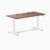 Desky Dual Hardwood Sit Stand Desk – 60×30 with Grommets Adjustable Standing Desk – Ergonomic Sit & Stand Up Desk – Standing Desk – Adjustable Height Sit Stand Desk – Walnut Real Wood Desk