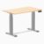 Desky Dual Mini Hardwood Sit Stand Desk Maple 32″ Grey