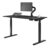 Desky Single Sit Stand Desk Black 78.7″ Grommets Black