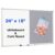 DEVELOP Grey Felt Bulletin & Magnetic Dry Erase Combo Board, 24 x 18 Inch, Wall Mounted Whiteboard/Grey Felt Bulletin Combination Board with Marker Tray, Pins, Eraser, Markers & Magnets