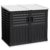Devoko Outdoor Storage Shed, 34 Cu Ft Outdoor Storage Cabinet Without Shelf, Waterproof, Double Locks, Resin Storage for Trash Can, Garden Tools, Pool Supplies, Black