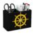 Dharma Wheel Ancient India Desk Organizer PU Leather Caddy Holder