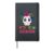 Dia De Los Muertos Floral Sugar Bone Candy Trick Halloween Hardcover Journal, Black