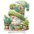 Diamond Painting Kits for Adults Beginners, 5D Full Drill Dwarf Succulents Crystal Art Desktop Ornament, DIY Single Sided Home Office Desk Decor, Creative Craft Gift Set with Tools