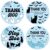 Diartpaint Blue Halloween Party Supplies Thank You Stickers 80pcs Ghost Cat Spider Bat Waterproof Labels 2in Round Seals for Birthday Baby Shower Wedding Bachelorette Party Favor Bags Decor Supplies