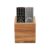 DICOSMETIC Wood Remote Control Holder Square TV Remotes Holder Wall Mounted or Desk Mounted Remote Control Storage Organizer Caddy for Home, Living Room, Bedroom 9x9x9cm