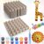 Didaey 12 Pack Egg Carton Craft Kits for Kids with 2 Paint Brushes 12 Color Paint DIY Paper Egg Trays for Home Classroom Summer Party Craft Supplies
