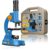 DieMaus Microscope Set with Case, 3 Levels, 100 x 1200 x LED Mirrors, Children from 8 Years, Accessories