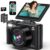 Digital Camera 5K WiFi Cameras for Photography 75MP UHD Autofocus Vlogging