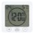 Digital Thermometer Hygrometer Clock with Indoor Temperature and Humidity Display, Weather Station for Bathroom Kitchen Bedroom, ABS Body with Mirror Mount