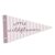 Dilemat Wildflower Nursery Decor Pennant Felt Banners Flags,Pennant Girls Room Decor,Preppy Purple Striped Wall Hanging Banner Decor for Toddler Little Girls Nursery Bedroom Playroom, 7.4×14 Inch