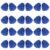 DILIBRA 24 Pcs Metallic Cheerleading Pom Poms with Baton Handle (Blue)
