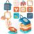 Dilovely Busy Board for 1 Year Old, Travel Toys for Toddlers 1-3, Montessori Busy Board – Car Airplane Essentials, Sensory Activity Cube Birthday Gifts for Baby Infant Boy Girl