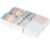 DIMJ Drawer Organizers – Set of 4 Fabric Closet Organizers and Storage, Drawer Dividers for Baby Clothes, Socks, Belt, Tie (White)