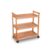 DimyFew Art Material Cart Storage Cart Organizer Trolley Rack with Beech Wood Construction Open Frame and Flat Shelves Mobile Suitable for Painters classrooms, Three-Layer, Widened