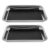 DINHEAROM 2pcs Stainless Steel Dissection Trays for Biology, Reusable Rectangular Anatomy Trays with Integrated Wax Lining and Polished Surface, 12x8x1.4 Inches, for Labs and Classrooms