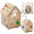 Dinhon Sound and Light Busy House Wooden Montessori Busy Board, Light Switch Games Toddler Sensory Toys Multiple Activity Toys for 3+ Year Old Gifts for Boys and Girls