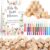Dinifee 125 Pcs Baby Shower Decorate a Block Game Set Includes Help Us Build Memories Sign 100 DIY Blank Wooden Block 24 Paint Marker Prize for Wedding Baby Shower Game(Flower)
