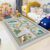 Dinosaur Rug 6x8ft for Kids Room,Gray and White,4×5