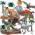 Dinosaur Toys for Kids Big Dinosaur Action Figures 17 PCS Large Dino Playset with Plants Fossils Scene Set for Boys Girls 3 4 5 6 7 Year Old Dinosaur Toys Play Figures