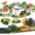 Dinosaur Toys Race Track for Boys 3-5 5-8 Year Old, Flexible Train Tracks Set with LED Light Up Dino Car, Dinosaur World Adventure Toys, STEM Birthday Gifts for Toddlers Kids Age 3 4 5 6 7