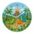 Dinosaur Wall Clock, Playful Cartoon Volcano Palm None Green Silent Wall Clock for Bedroom Office Classroom Study Room Decor 11.6×11.6 Inches