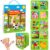 DINSUMRUG Farm Busy Book for Toddlers 1-3, Busy Board Montessori Toys for 1 Year Old Boys Girls Gifts, Educational Quiet Activity Book with Life Skills, Sensory Toys for Toddlers Baby